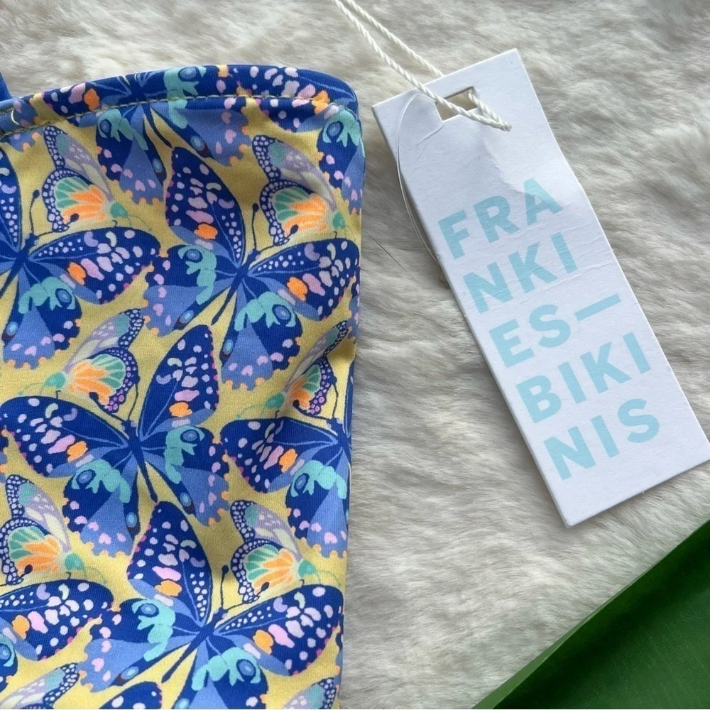 Frankie’s Bikinis Falcon Wrap Y2K Butterfly Bikini Top